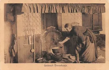 Nederland - Gelderland/Veluwe - Boeren binnenhuisjes, boerenleven e.d. - Ansichtkaarten (94) - 1915