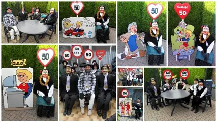 Abraham pop / Sarah pop / feestversierset / feestartikelen