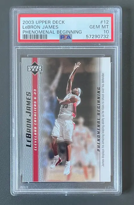2003 Upper Deck Phenomenal Beginning - #12 LeBron James - Rookie Card - PSA 10