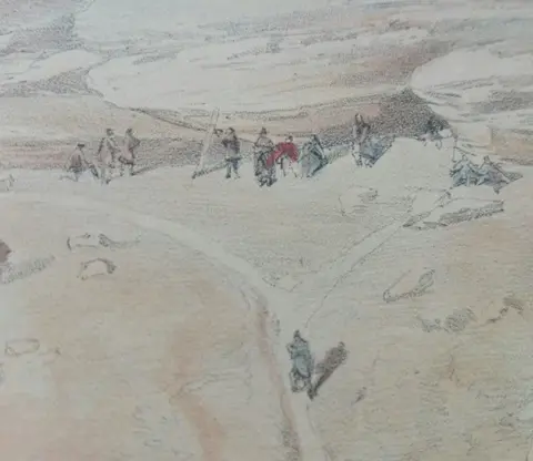 Oekraïne, Krim, Valley of the Shadow of Death; William Simpson - 1855