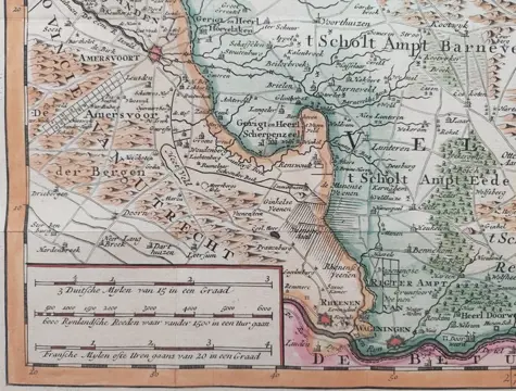 Nederland, Gelderland, Veluwe; Isaak Tirion - Nieuwe kaart van 't Kwartier de Veluwe - 1745