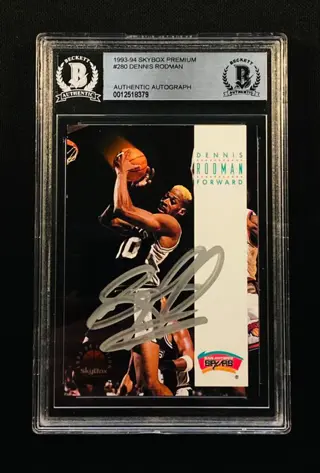 1993/94 Skybox NBA Basketball - Dennis Rodman - Handtekening #280 - BGS Authentic