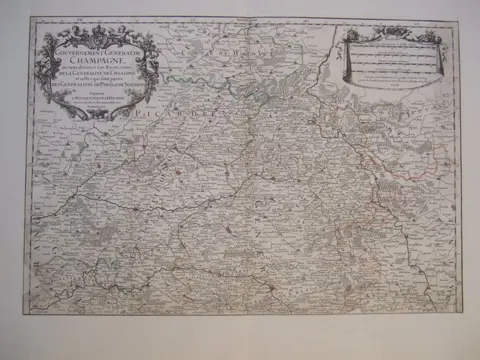 Frankrijk, Champagne, Rheims Chalons Soissons Retel Sens Troyes Langres Dijon; Jaillot - Gouvernement Generale de Champagne - 1717