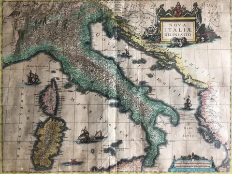 Italië; Hondius Jodocus - Nova Italiae Delineatio. - 1601-1620