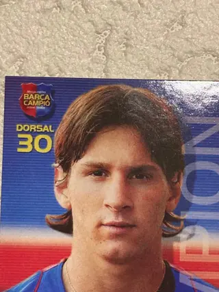 2004/05 Panini Megacracks Barça Campió - #35 Lionel Messi - Catalan Version - Rookie Card