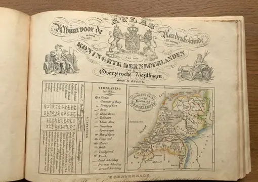 Nederland, Nederland; P.J. Mendel, H. Reding / A.P. van Langenhuysen, boek- en steendrukker - Album voor de Aardrijkskunde van het Koninkrijk der Nederlanden en de Overzeesche Bezittingen - 1821-1850