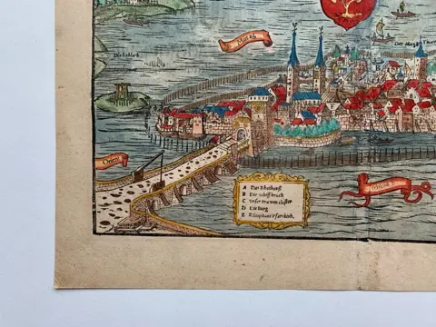 Duitsland, Lindau; Sebastian Münster - Die Statt Lindaw im Bodensee - 1551-1560