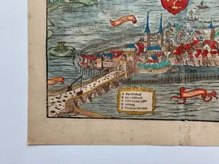 Duitsland, Lindau; Sebastian Münster - Die Statt Lindaw im Bodensee - 1551-1560