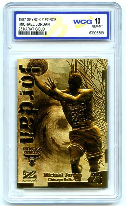 1997 Skybox Z-Force - Michael Jordan - 23 Karat Gold - GOAT - WCG 10