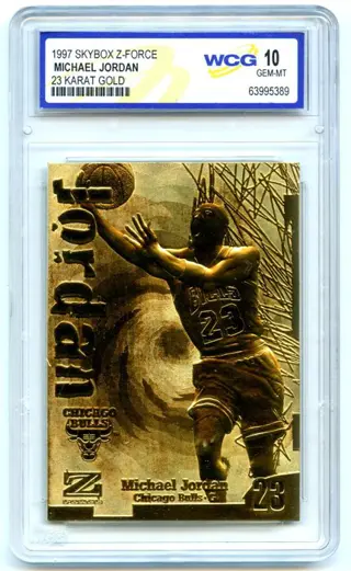 1997 Skybox Z-Force - Michael Jordan - 23 Karat Gold - GOAT - WCG 10