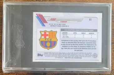 2020/21 Topps Chrome UEFA #61 Pedri - Pink Xfractor - Rookie Card - SGC 9.5