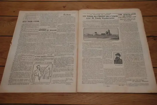 France-België - Lot van 108 originele kranten tijdens de WW I en kort erna.