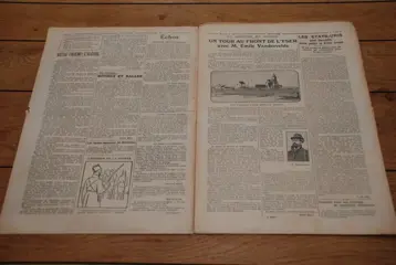 France-België - Lot van 108 originele kranten tijdens de WW I en kort erna.