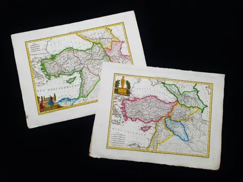 Turkije, Middle East (LOT of 2), Asia MInor, Turkey, Armenia, Russia, Georgia, Armenia; Pierre M. Lapie / Conrad Malte-Brun - Turquie d'Asie / Asie Mineure, Armenie, Caucase, Syria - 1801-1820