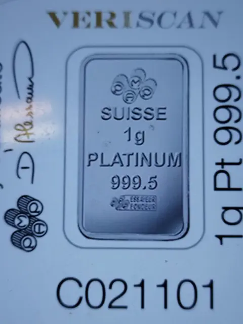 2 gram - Platina .999 - Verzegeld en met certificaat