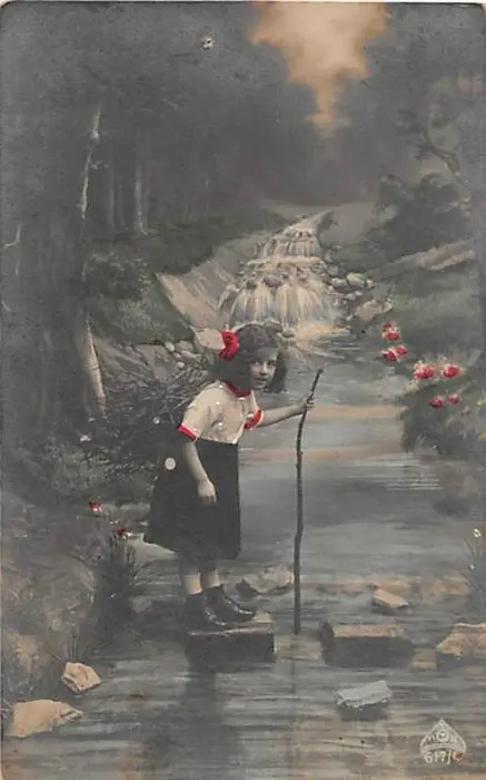 Spelende kinderen - kaarten klein- en grootformaat (leuke kaarten) - Ansichtkaarten (260) - 1925