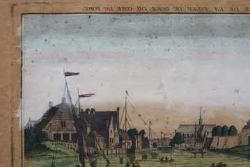 Nederland, Goes; Georg Balthasar Probst, Augsburg - Guckkastenblatt - De Stad Goes uit de Haven te zien - 1781-1800