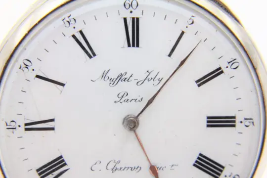 "Muffat Joly - Paris" 1870 zilveren zakhorloge met sleutel - Zilver - Tweede helft 19e eeuw