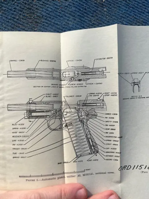 Verenigde Staten van Amerika - Rare US Army M1911 Colt Pistol Manual - Infantry - Airborne - Ranger - Beautiful Plates - NAMED - 1940