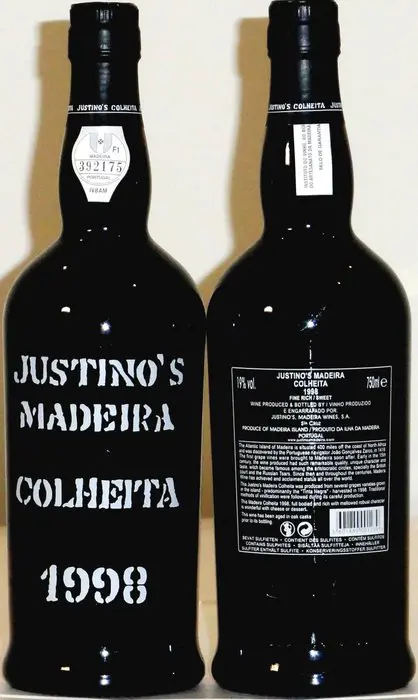 1998 Justino's Fine Rich / Sweet - Madeira Colheita - 3 Flessen (0.75 liter)