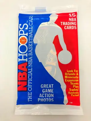 1989 NBA Hoops Basketball Trading Cards - 10 unopened Wax Packs