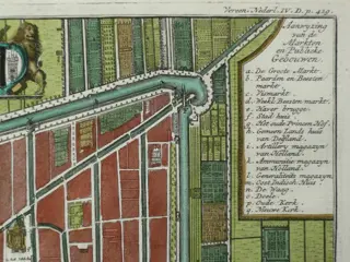 Nederland, Delft; Isaac Tirion - Grond tekening der stad Delft - 1721-1750