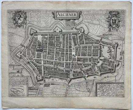 Nederland, Alkmaar; L. Guicciardini, naar P. van den Keere - Alcmaer - 1601-1620