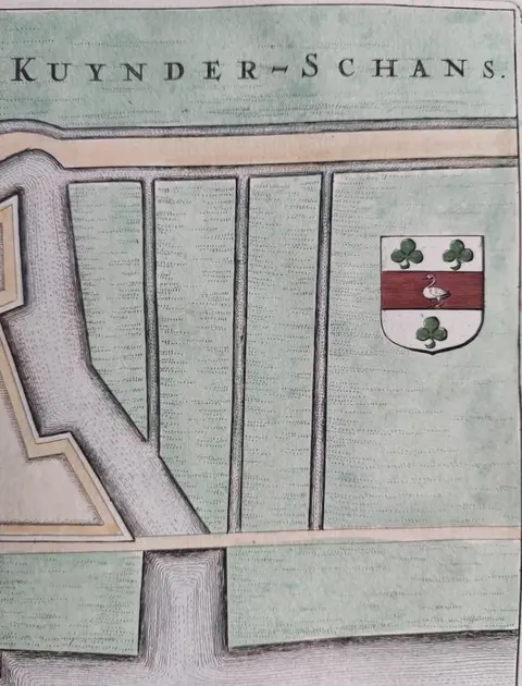 Nederland, Kuinderschans; Joan Blaeu - Kuynder-Schans - 1649