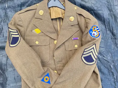 Verenigde Staten van Amerika - Beautiful US WW2 Staff Sgt 5th Airforce A-Class Dress Tunic and Wool Pants - Okinawa, Philipines, Dutch Indies - WITH LAUNDRY NUMBER! 1942/1945