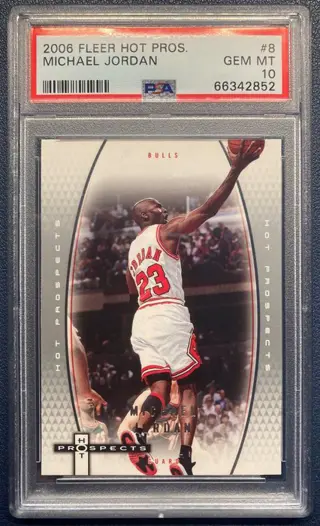 2006 Fleer Hot Pros. #8 Michael Jordan - PSA 10