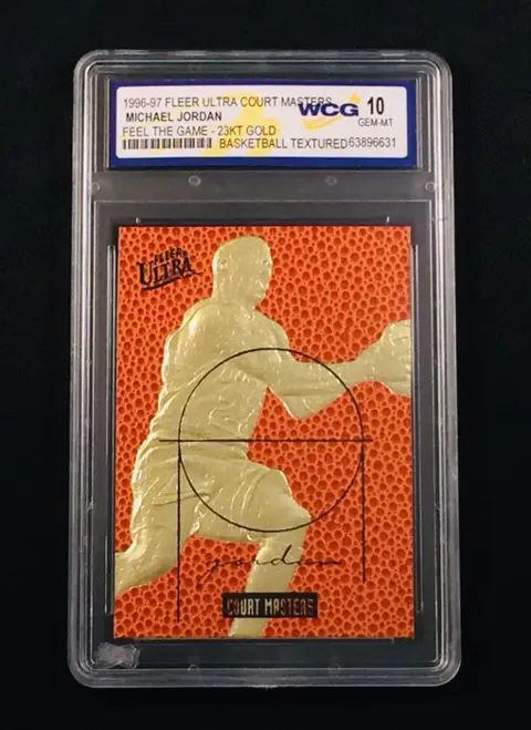 1996/97 Fleer Ultra Court Masters - Michael Jordan - Feel The Game - 23KT Gold - Basketball Textured - WCG 10