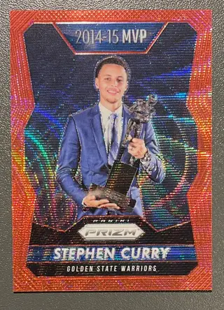 2014 Panini Prizm - Stephen Curry - MVP Ruby Wave 182/350 #400