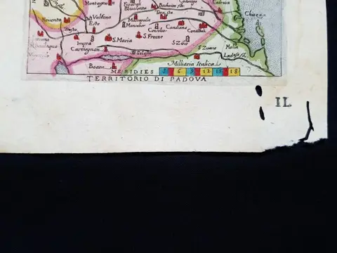Italië, Veneto, Padova, Venezia, Chioggia; Giovanni Botero / Abraham Ortelius - Patavinum Teritor / Territorio di Padova - 1581-1600