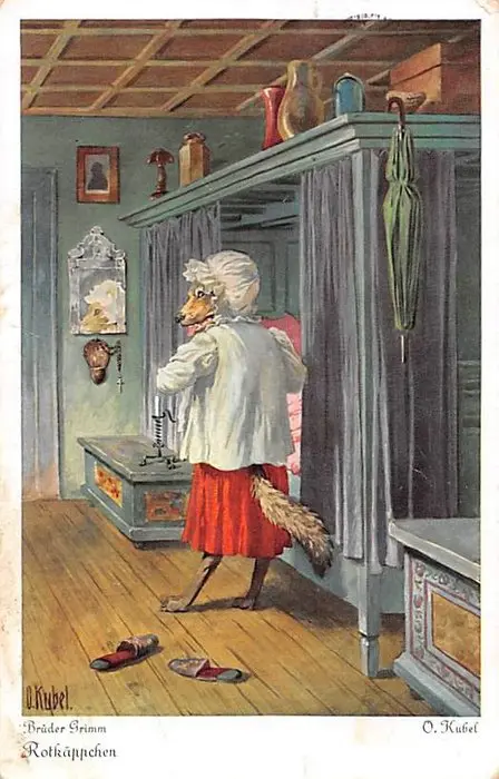 Sprookjes - Roodkapje (gevarieerd en beetje internationaal) - Ansichtkaarten (75) - 1918