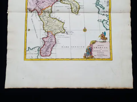 Italië, Sud Italia, Calabria, Puglia; G. De Lisle / I. Covens & C. Mortier - Magna Graecia sive Extrema Italia ad Orientem - 1721-1750