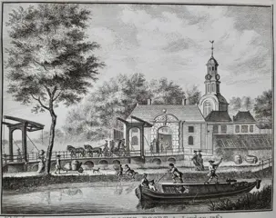 Nederland, Leiden, poorten; A Delfos / F van Mieris - De Heere Poort te Leyden, 1762. De Mare Poort. ... - 1763