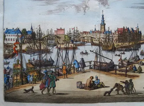 Nederland, Middelburg, Punt, Havendijk, Rouaansekaai,... Zeeland; Smallegange / Mertens - ´t Gesight van de Oostpunt - 1681-1700