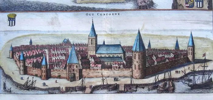 Nederland, Kortgene, Zeeland, Zuid Beveland; Smallegange / Mertens - Nieuw Cortgene / Out Cortgene - 1681-1700