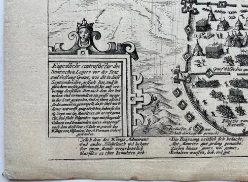 Nederland, Grave; F. Hogenberg - Grave door Maurits gewonnen - 1601-1620