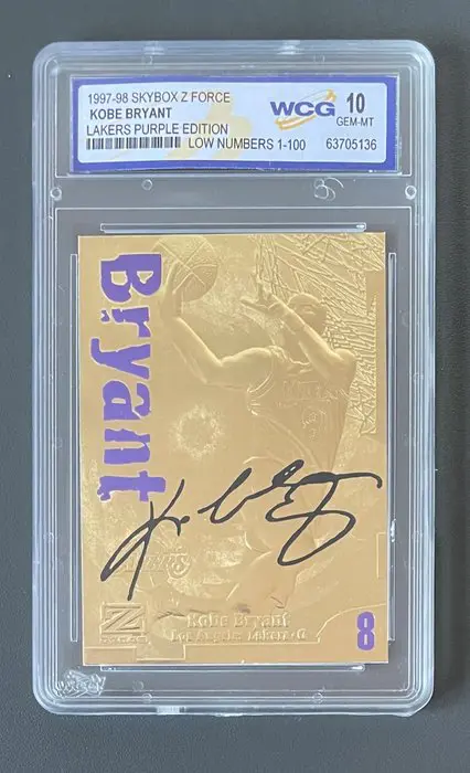 1997/98 Skybox Z-Force - Kobe Bryant - Lakers Purple Edition Signature Series - WCG 10