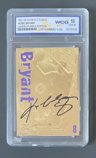 1997/98 Skybox Z-Force - Kobe Bryant - Lakers Purple Edition Signature Series - WCG 10