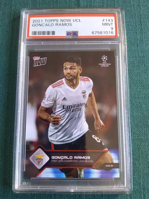 2021 Topps Now UCL - #143 Gonçalo Ramos - Rookie Year - PSA 9