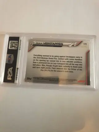 2020 Topps Chrome F1 - 2x Max Verstappen cards - Graded PSA 10!