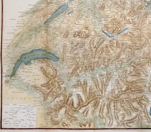 Europa, Switzerland; Keller - Carte Routiere de Suisse - 1828