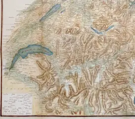 Europa, Switzerland; Keller - Carte Routiere de Suisse - 1828