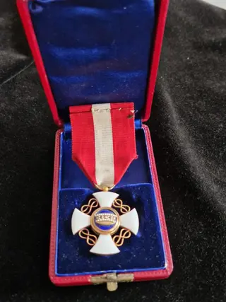 Italië - Medaille, Ridder in de Orde van de Kroon van Italië met originele doos UMBERTO I King of Italy