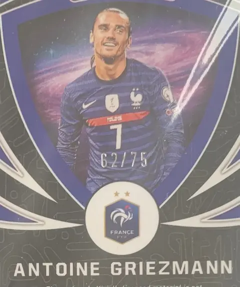 2021-22 Panini Obsidian Soccer #GG-AG Antoine Griezmann - SP Purple /75 Galaxy Gear 2 Colour Patch - SGC 9