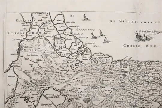 Midden-Oosten, Holy Land; Nicolas Visscher - Perigrinatie ofte Veertich-Jarige Reyse der Kinderen Israel - 1651-1660