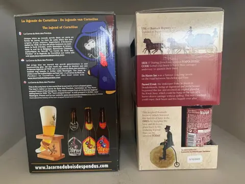 Ebly & Bosteels - La Corne & Kwak gift boxes w/ glasses - 33cl - 7 flessen