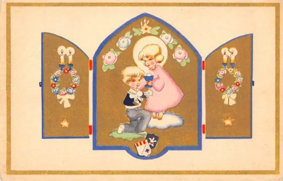 Fantasie, Getekende kinderkaarten - Ansichtkaarten (Collectie van 138) - 1925